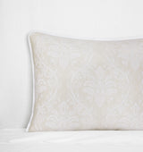 Isabella Jacquard Sham by Sferra x Scalamandre in White/Sand at Fig Linens and Home - 3