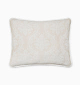 Isabella Jacquard Sham by Sferra x Scalamandre in White/Sand at Fig Linens and Home - 1