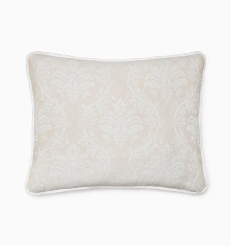 Isabella Jacquard Sham by Sferra x Scalamandre in White/Sand at Fig Linens and Home - 1