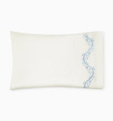 Isabella Pillowcases by Sferra x Scalamandre in Ivory/Sea at Fig Linens and Home - 2