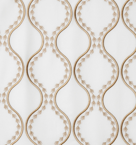 Isabella Decorative Pillow by Sferra x Scalamandre in White/Sand at Fig Linens and Home - 2