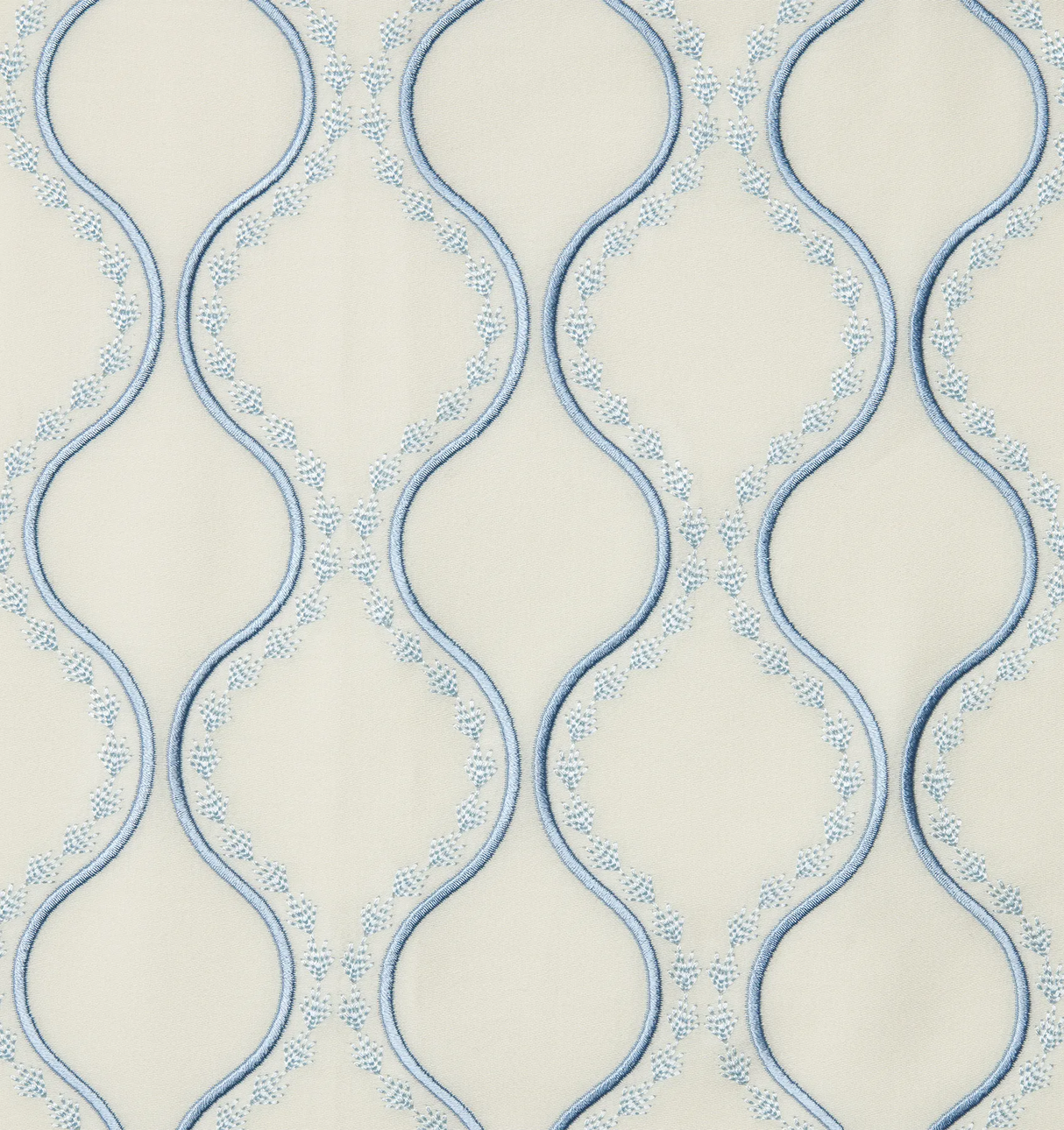 Isabella Decorative Pillow by Sferra x Scalamandre in Ivory/Sea at Fig Linens and Home - 3