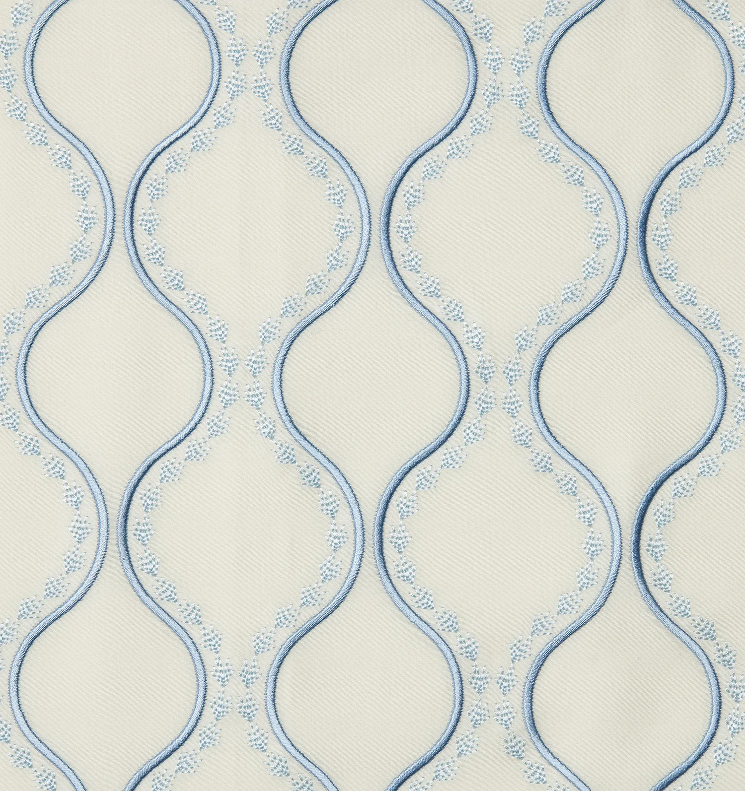 Isabella Decorative Pillow by Sferra x Scalamandre in Ivory/Sea at Fig Linens and Home - 3
