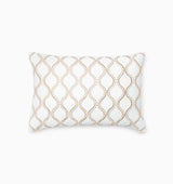 Isabella Decorative Pillow by Sferra x Scalamandre in White/Sand at Fig Linens and Home - 1