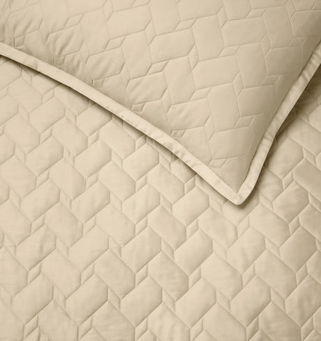 Palatino Quilt by Sferra Linens in Sand at Fig Linens and Home - 1