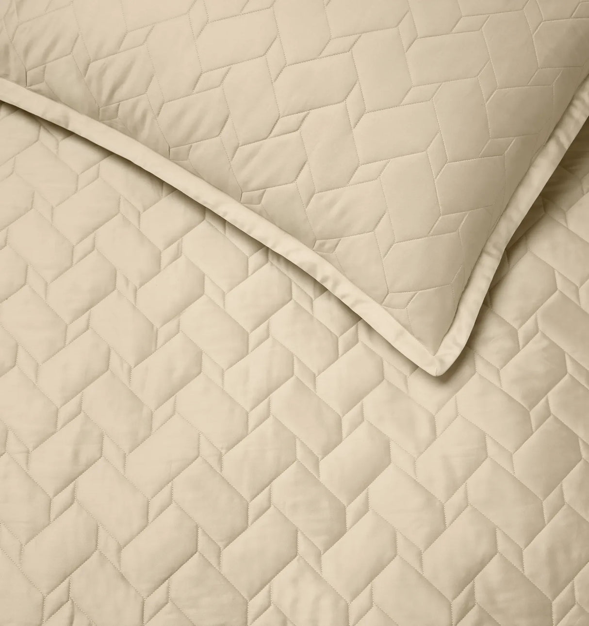 Palatino Sham by Sferra Linens in Sand at Fig Linens and Home - 2