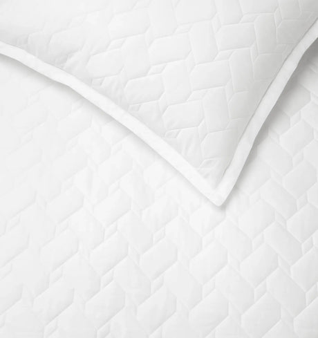 Palatino Quilt by Sferra Linens in White at Fig Linens and Home - 1