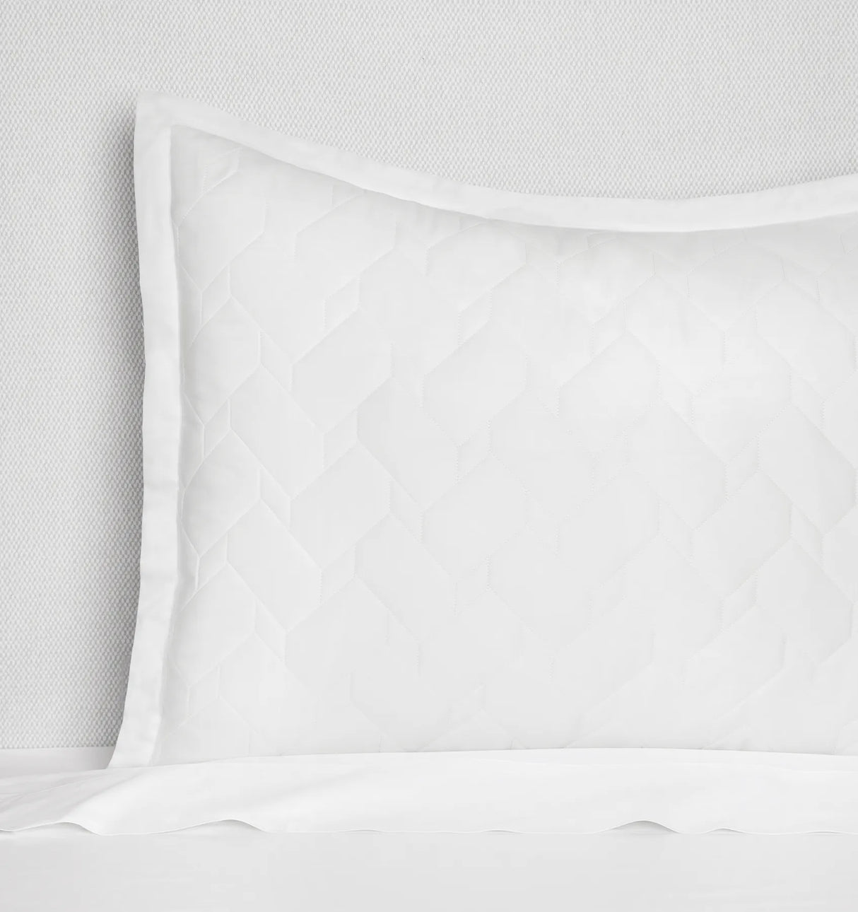 Palatino Sham by Sferra Linens in White at Fig Linens and Home - 1