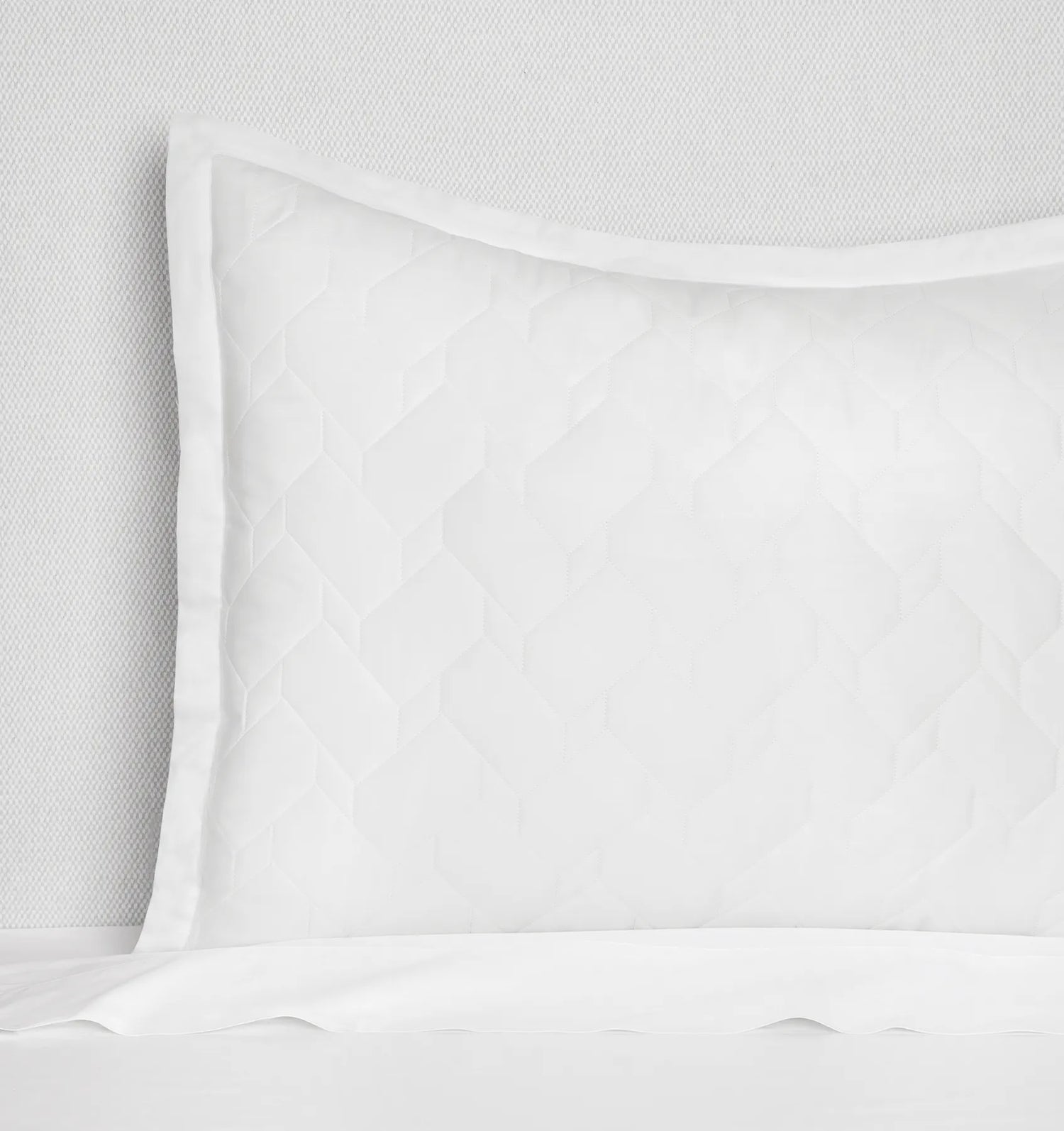 Palatino Sham by Sferra Linens in White at Fig Linens and Home - 1