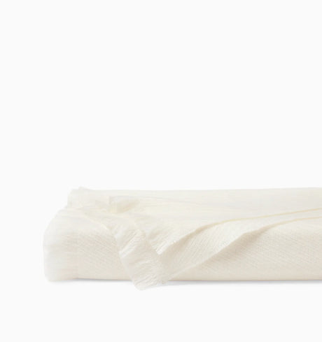 Taormina Throw by Sferra Linens in Ecru at Fig Linens and Home - 1