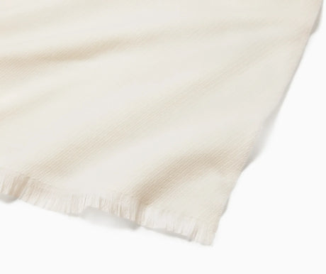 Taormina Throw by Sferra Linens in Ecru at Fig Linens and Home - 3