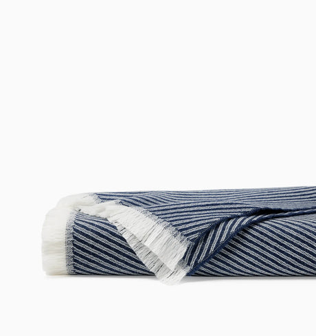 Taormina Throw by Sferra Linens in Navy at Fig Linens and Home - 1