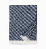 Taormina Throw by Sferra Linens in Navy at Fig Linens and Home - 4