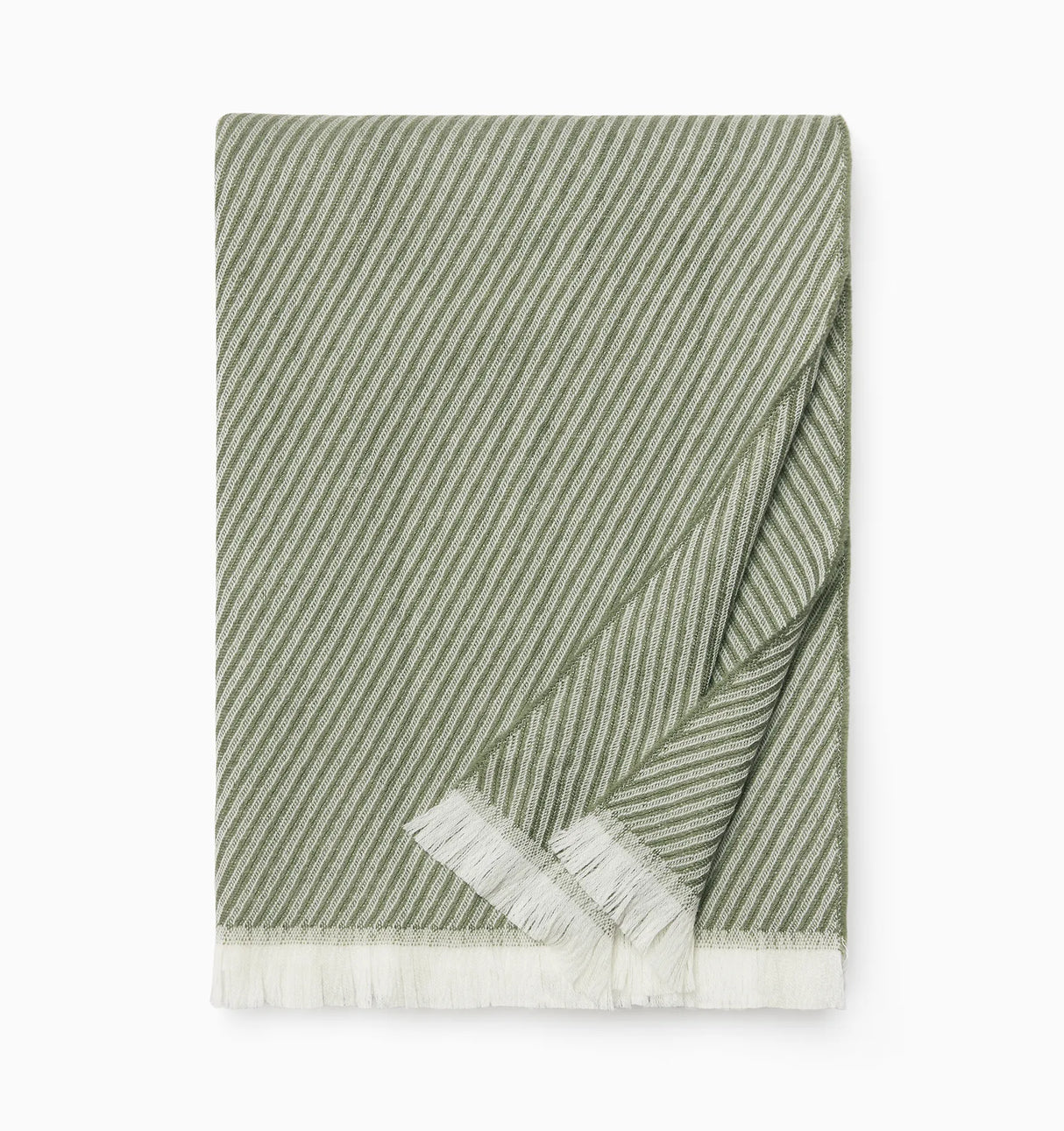 Taormina Throw by Sferra Linens in Sage at Fig Linens and Home - 4
