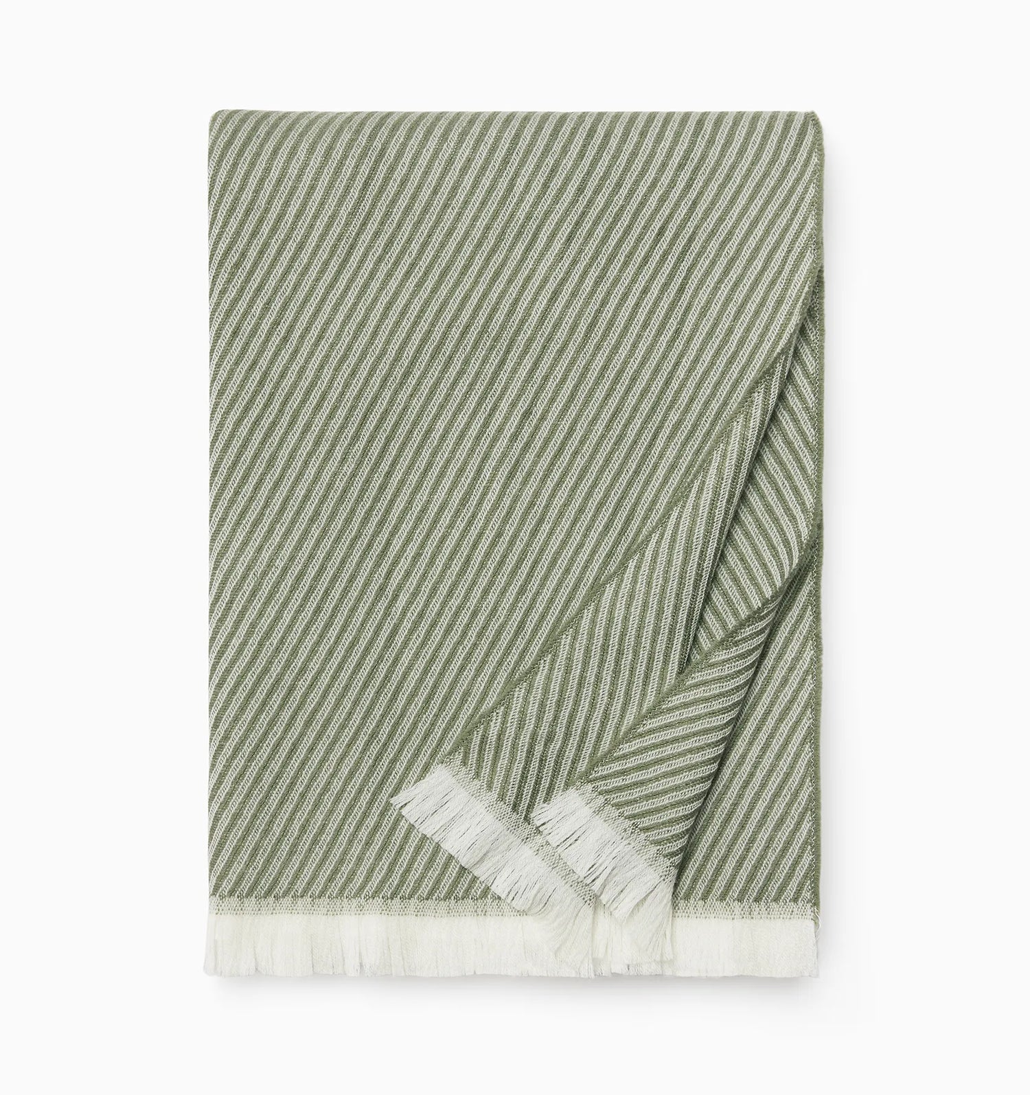 Taormina Throw by Sferra Linens in Sage at Fig Linens and Home - 4