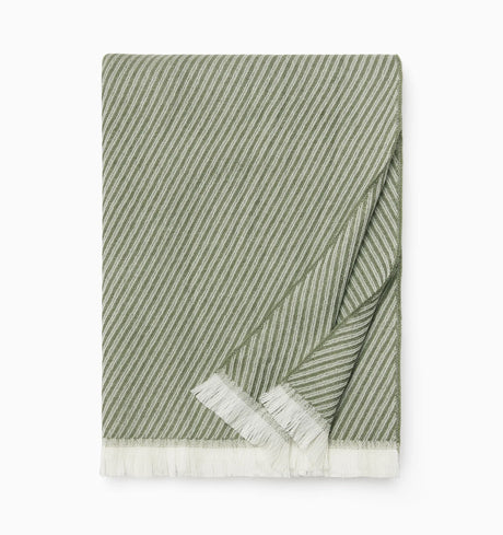 Taormina Throw by Sferra Linens in Sage at Fig Linens and Home - 4