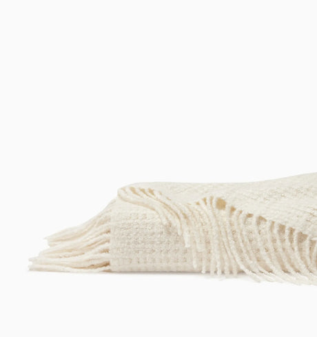 Terranova Throw by Sferra Linens in Ivory at Fig Linens and Home - 1