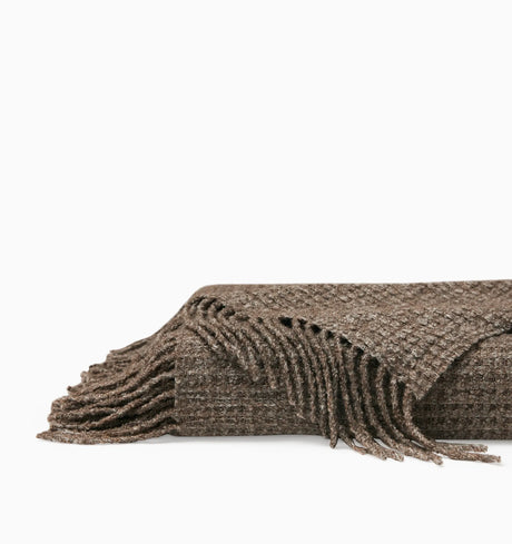 Terranova Throw by Sferra Linens in Khaki at Fig Linens and Home - 1