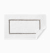 Lindo Bath Rug in White and Gray by Sferra - Non-skid backing Bathroom Rug - Image 1