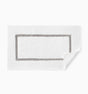 Lindo Bath Rug in White and Gray by Sferra - Non-skid backing Bathroom Rug - Image 1