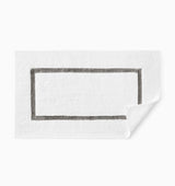 Lindo Bath Rug in White and Iron Grey by Sferra - Non-skid backing Bathroom Rug - Image 1