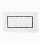 Lindo Bath Rug in White and Iron Grey by Sferra - Non-skid backing Bathroom Rug - Image 2