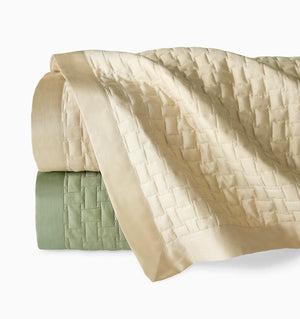 Quilted Coverlets Stack - Sferra Bedding - Sampietrini Quilts at Fig Linens and Home