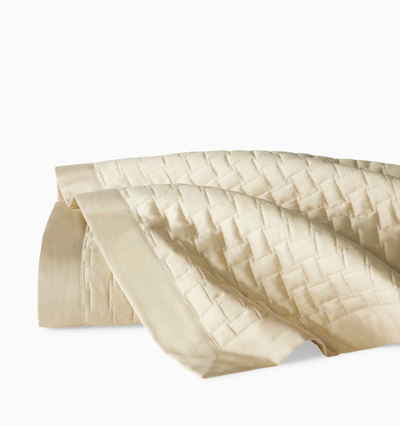 Quilted Coverlet - Sferra Bedding - Sampietrini Sand Quilts at Fig Linens and Home