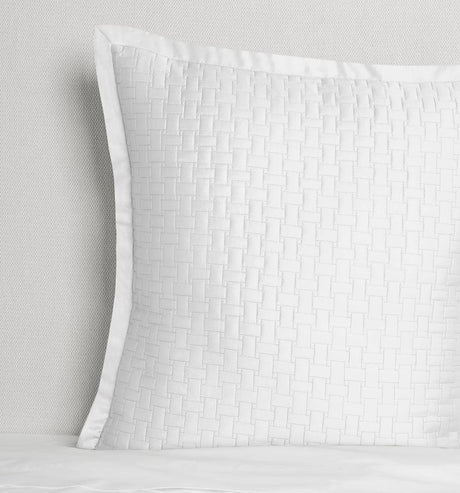 Pillow Sham - Sferra Bedding - Sampietrini White Quilted Style at Fig Linens and Home