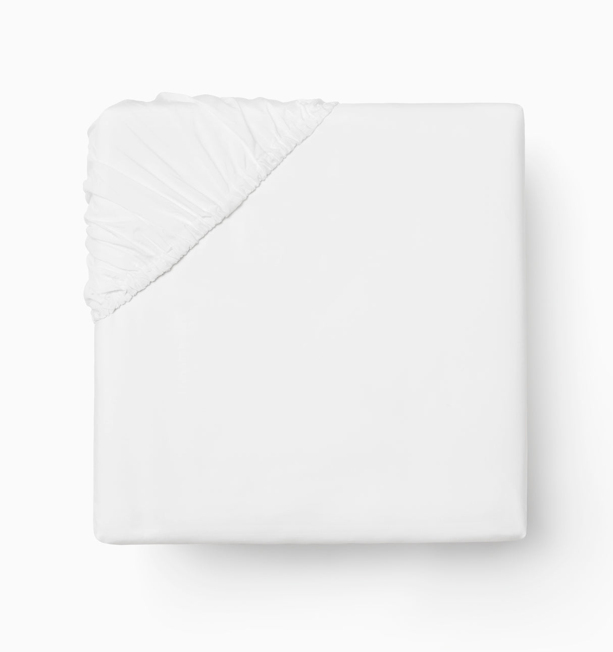 Sferra Spring26 Luxor Fitted Sheet White Silo at Fig Linens And Home