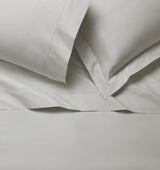 Sferra Spring26 Luxor Flat Sheet Silver Vignette at Fig Linens And Home