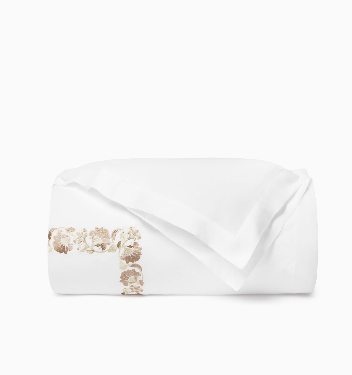 Tralcio Sand Bedding by Sferra at Fig Linens and Home - Duvet Covers