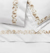 Tralcio Sand Bedding by Sferra at Fig Linens and Home - Flat Sheet