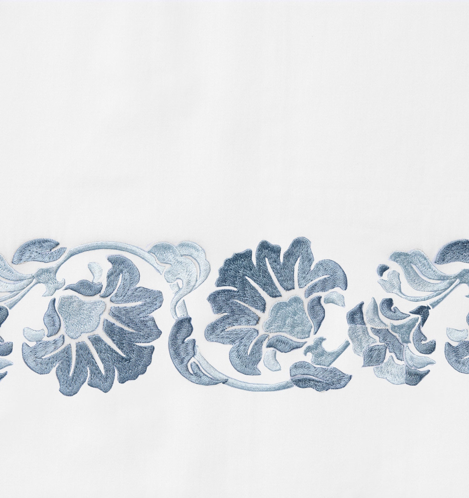 Tralcio Blue Bedding by Sferra at Fig Linens and Home - Fabric Swatch