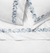 Tralcio Blue Bedding by Sferra at Fig Linens and Home - Flat Sheet