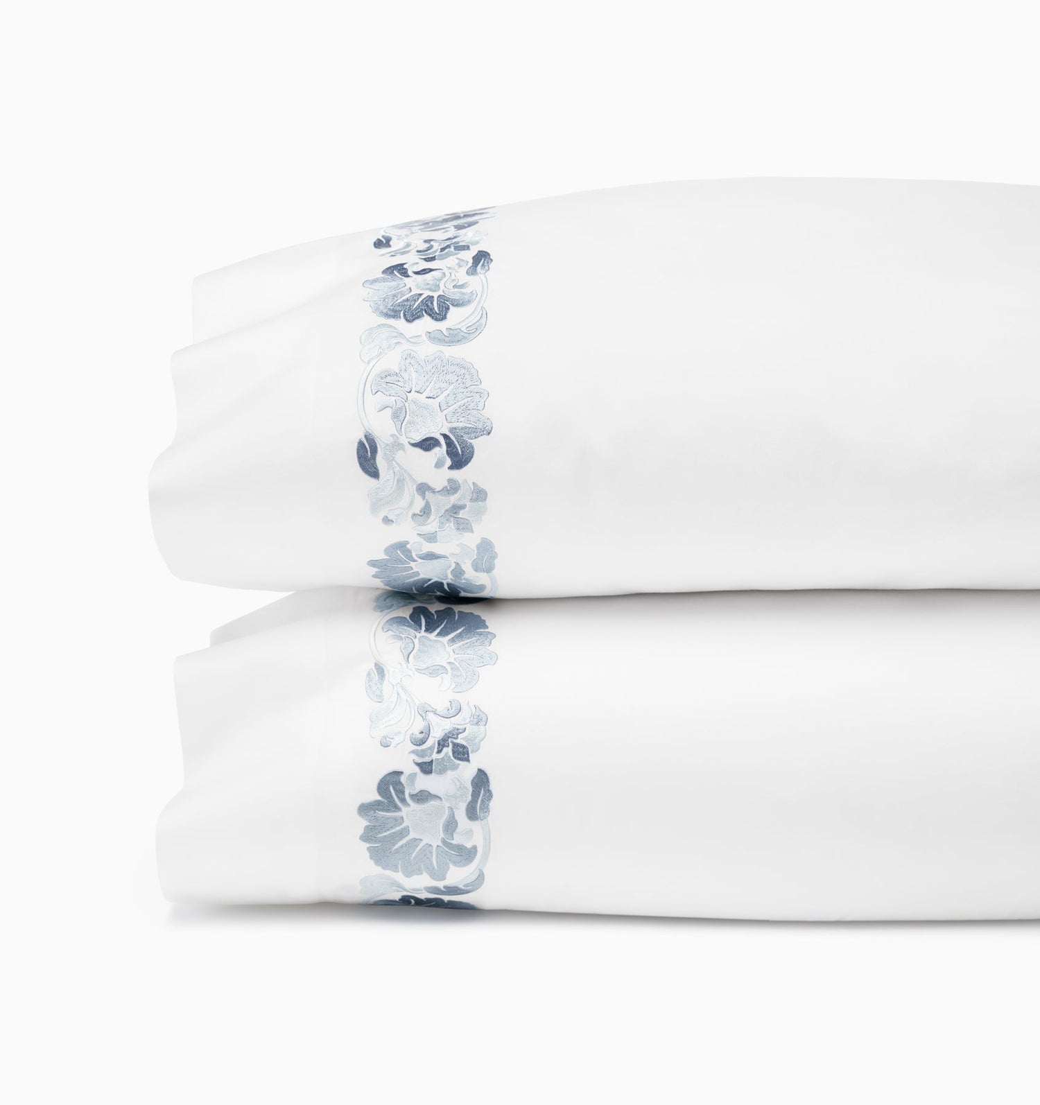 Tralcio Blue Bedding by Sferra at Fig Linens and Home - Pillowcases