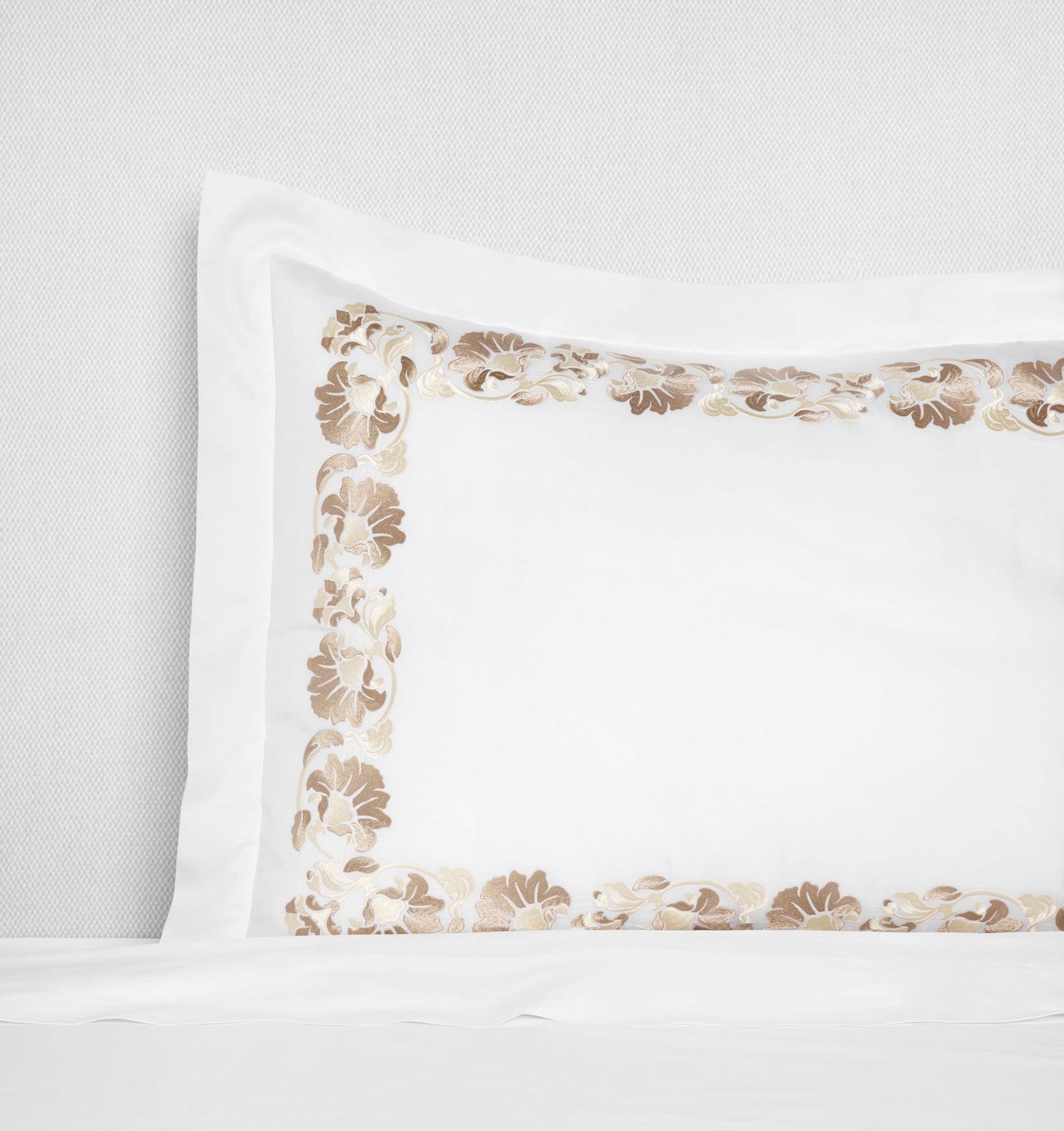 Tralcio Sand Bedding by Sferra at Fig Linens and Home - Pillow Shams