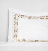 Tralcio Sand Bedding by Sferra at Fig Linens and Home - Pillow Shams