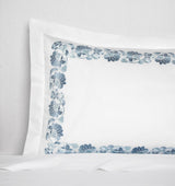 Tralcio Blue Bedding by Sferra at Fig Linens and Home - Pillow Shams