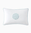 Storia White and Poolside Blue Decorative Pillow by Sferra | Throw Pillows at Fig Linens and Home