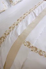 Tralcio Bedding by Sferra at Fig Linens and Home - Embroidery Detail