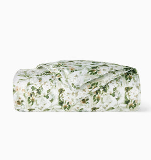 Green Duvet Cover - Sferra Taranto Moss Bedding in Cotton Sateen - Fig Linens and Home