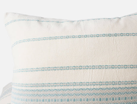 Sham Detail 2 - Coyuchi Rippled Stripe Undyed & Surf Organic Bedding at Fig Linens and Home