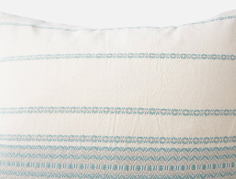 Sham Detail 1 - Coyuchi Rippled Stripe Undyed & Surf Organic Bedding at Fig Linens and Home