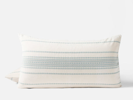King Sham - Coyuchi Rippled Stripe Undyed & Surf Organic Bedding at Fig Linens and Home
