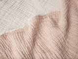 Coyuchi Topanga Praline Chambray Organic Matelasse Blankets | Fabric Swatch at Fig Linens and Home