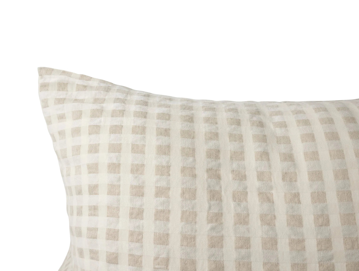 Euro Pillow Sham Detail - Coyuchi Birch Undyed Organic Bedding at Fig Linens and Home 2