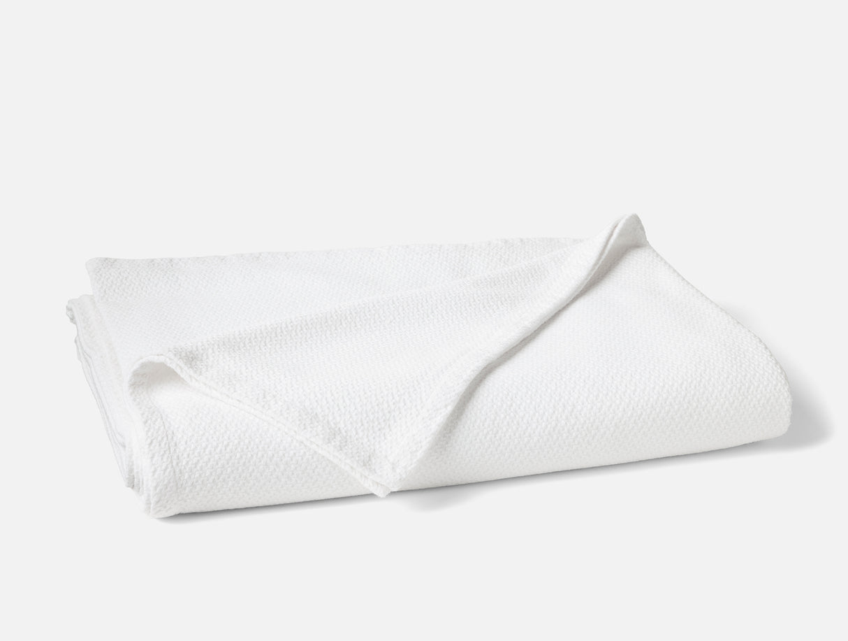 Blanket - Coyuchi Classic Organic Cotton Alpine White Blankets at Fig Linens and Home