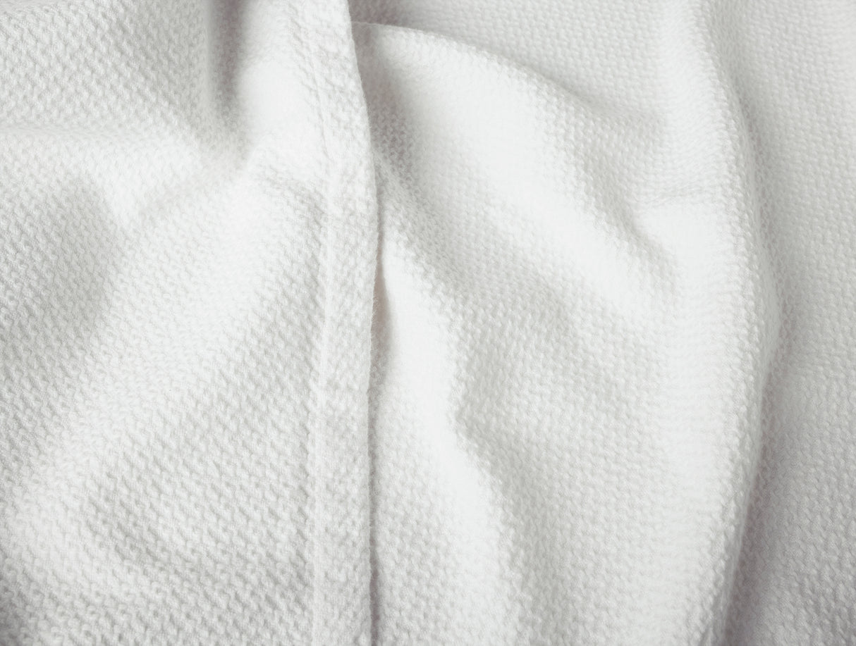 Swatch - Coyuchi Classic Organic Cotton White Blankets at Fig Linens and Home 2