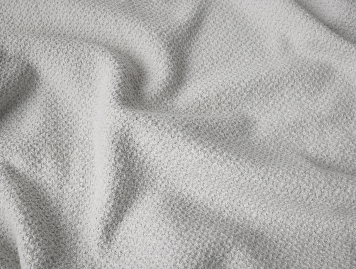 Swatch - Coyuchi Classic Organic Cotton Cloud Gray Blankets at Fig Linens and Home 1